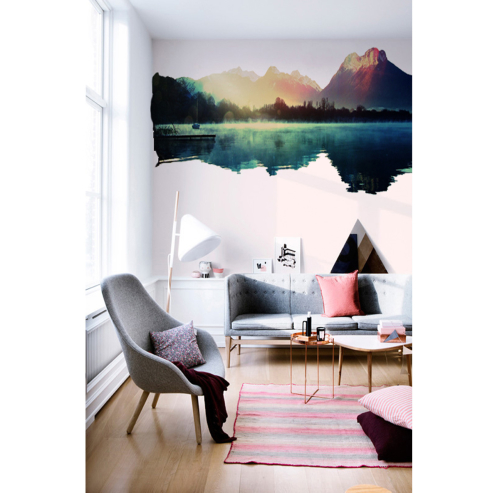 Plakposter, plaktextiel, mountains, bergen, kleurrijk, muur, sticker, interieur, interior, new, creative